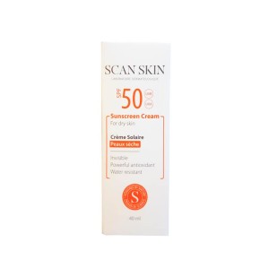 کرم ضد آفتاب بی رنگ اسکن اسکین 40 میلی | مناسب برای پوست خشک با SPF50