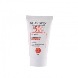 کرم ضد آفتاب بی رنگ اسکن اسکین 40 میلی | مناسب برای پوست خشک با SPF50
