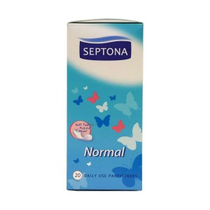 نوار بهداشتی روزانه نرمال سپتونا | 20 عدد | قدرت جذب بالا و مناسب استفاده روزانه
