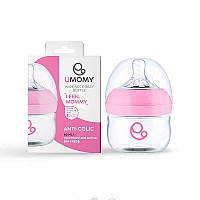 شیشه شیر پروپیلن دهانه عریض یومامی 60 میل صورتی