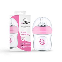 شیشه شیر پلی پروپیلن دهانه عریض یومامی 125 - صورتی