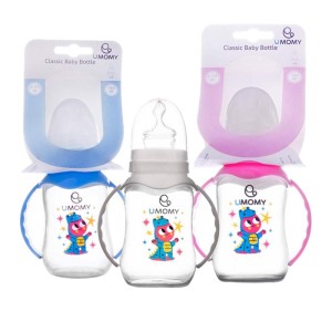 شیشه شیر دسته دار یومامی | سرشیشه ارتودنسی برای 6 تا 12 ماهگی گنجایش 150 میل