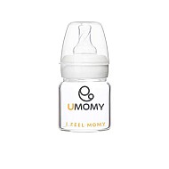 شیشه شیر پیرکس دهانه کلاسیک یومامی 0 تا 6 ماه | گنجایش 60 میلی با شیشه پیرکس مقاوم