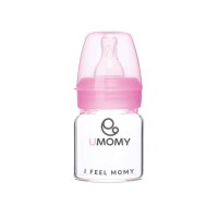 شیشه شیر پیرکس دهانه کلاسیک یومامی 0 تا 6 ماه 60 میل صورتی