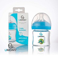 شیشه شیر پیرکس دهانه عریض یومامی 90 میل | آنتی کولیک برای 0 تا 6 ماه