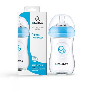 شیشه شیر پلی پروپیلن دهانه عریض یومامی 260 آبی