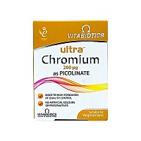 قرص اولترا کرومیوم ویتابیوتیکس 60 عددی | کرومیوم پیکولینات برای تنظیم قند خون