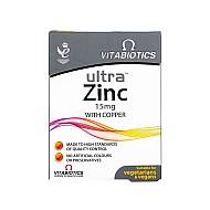 قرص اولترا زینک ویتابیوتیکس 60 عددی | حاوی زینک ۱۵ میلی گرم و مس