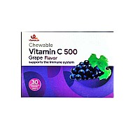 قرص جویدنی ویتامین ث 500 ویتامین لایف طعم انگور