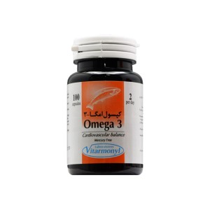 کپسول امگا 3 ویتارمونیل |‌ 100 عدد | امگا 3 بدون جیوه با ویتامین ای