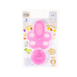 دندانگیر آبمیوه خوری سیلیکونی وی کر T403 | آرامش بخش و کاربردی برای کودکان بالای 6 ماه