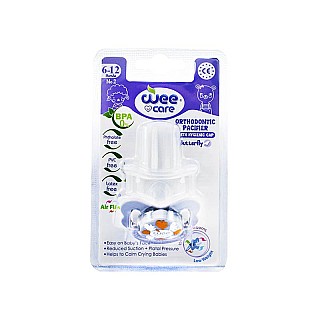 پستانک ارتودنسی وی کر طرح پروانه مدل P128 | با درپوش بهداشتی و مناسب 6 تا 12 ماه شماره ۲