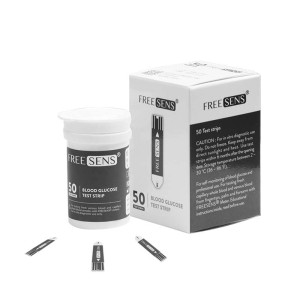 نوار تست قند خون فری سنس 50 عددی | با قدرت جذب سریع و دقت بالا