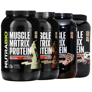 پروتئین ماسل ماتریکس نوترابایو 907 گرم | حاوی پروتئین ترکیبی ایزوله و کازئین