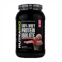 پروتئین وی ایزوله نوترابایو بستنی توت فرنگی