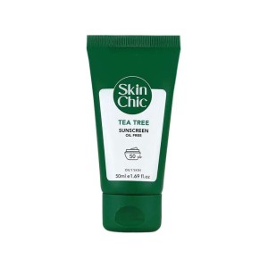 کرم ضدآفتاب درخت چای اسکین شیک | ضد آفتاب بدون چربی برای پوست چرب با SPF50 