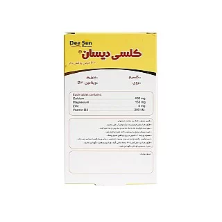 قرص کلسی دیسان فارما 30 عددی | حاوی کلسیم، منیزیم، زینک و ویتامین د۳ 