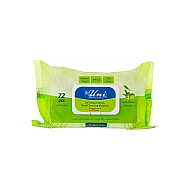 دستمال مرطوب آنتی باکتریال یونی لد 72 عددی | حاوی روغن زیتون و پاک کننده دست