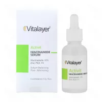 سرم نیاسینامید اکتی ویت ویتالیر ۳۰ میلی‌لیتر | کنترل چربی، کاهش منافذ و جلوگیری از جوش