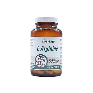 قرص ال آرژنین 500 میلی گرم لایف پلن 60 عددی | کمک به عضله سازی