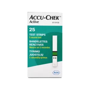 نوار تست قند خون اکیوچک اکتیو 25 عددی | دقت 98٪ و پاسخ سریع