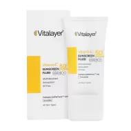 ضد افتاب ویتامین سی ویتالیر بی رنگ | شاداب کننده و ضد لک 