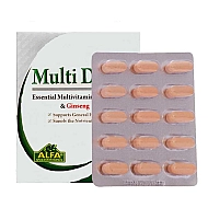 کپسول مولتی دیلی آلفا 30 عددی | مولتی ویتامین مینرال به همراه جینسینگ