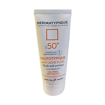 فلویید ضد آفتاب پوست چرب و دارای جوش SPF+50 درماتیپیک | ضد جوش، فاقد چربی و بی رنگ با SPF+50