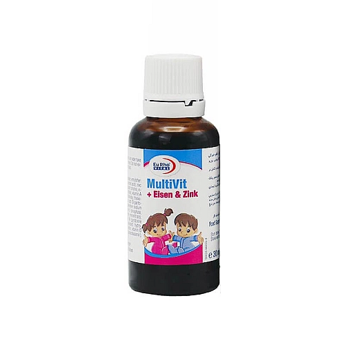 قطره مولتی ویت آیزن و زینک یوروویتال مولتی ویت پلاس آیزن و زینک یوروویتال