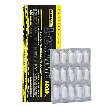 قرص ال کارنیتین 1000 میلی گرم ژن استار 120 عددی | چربی سوز و لاغری
