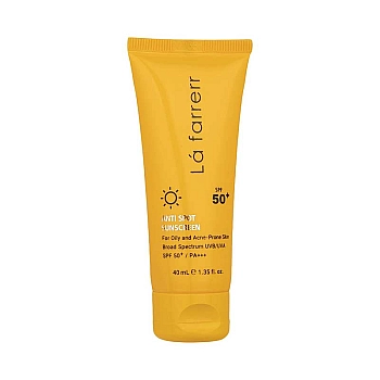 کرم ضد آفتاب و ضدلک بی رنگ لافارر | بدون چربی و مناسب پوست چرب با SPF50 