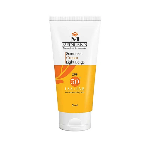 کرم ضد آفتاب رنگی SPF50 مدیلن | بژ روشن  50 میلی لیتر