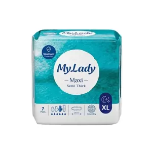 نوار بهداشتی مکسی نیمه ضخیم مشبک سایز ایکس لارج مای لیدی 7 عددی