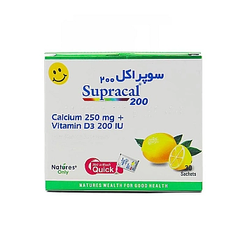 ساشه سوپراکل 200 نیچرز اونلی 30 عددی | تقویت استخوان با کمک کلسیم و ویتامین د3