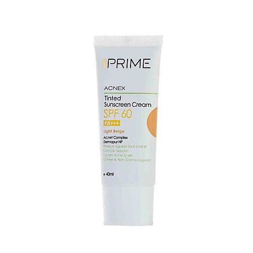 کرم ضد آفتاب فاقد چربی مناسب پوست های چرب و جوش دار پرایم spf60 کرم ضد آفتاب رنگی فاقد چربی پریم spf60