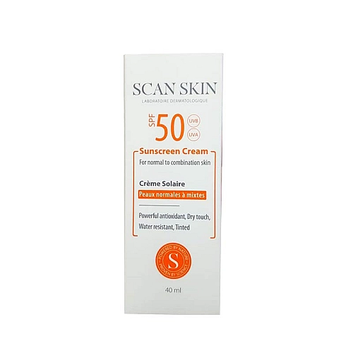 کرم ضد آفتاب رنگی اسکن اسکین 40 میلی | مناسب پوست های نرمال تا مختلط با SPF50 ضد آفتاب رنگی اسکن اسکین پوست نرمال