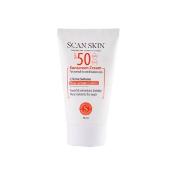 کرم ضد آفتاب بی رنگ اسکن اسکین 40 میلی | مناسب پوست های نرمال تا مختلط با SPF50