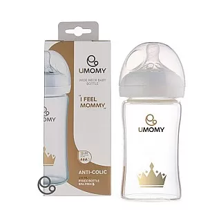 شیشه شیر پیرکس دهانه عریض یومامی | 210 میلی - سفید