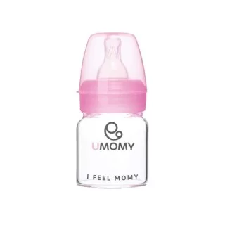 شیشه شیر پیرکس دهانه کلاسیک یومامی 0 تا 6 ماه 60 میل صورتی