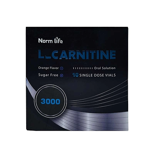 خرید کارنیتین 3000 میلی گرم ویال کارنیتین مایع 3000 نورم لایف