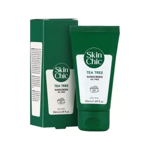 کرم ضدآفتاب درخت چای اسکین شیک | ضد آفتاب بدون چربی برای پوست چرب با SPF50 