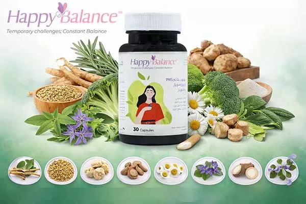 قرص گیاهی هپی بالانس برای تعادل هورمونی بانوان