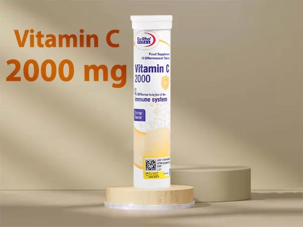 قرص جوشان ویتامین c2000 میلی گرم یوروویتال