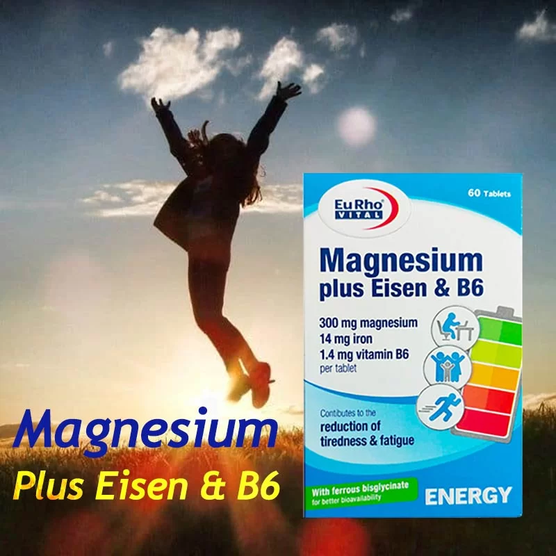 قرص منیزیم پلاس آیزن و ب۶ یوروویتال
