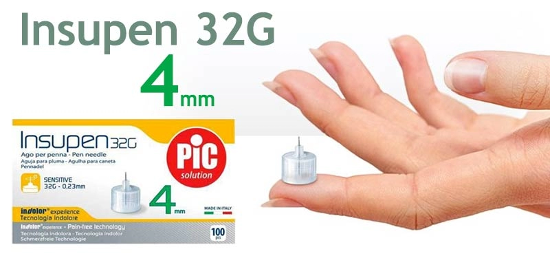 insupen pen needles 32G, 0.23 mm x 4 mm