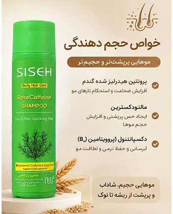 قیمت شامپو رز کافئین حجم دهنده ثی ثه