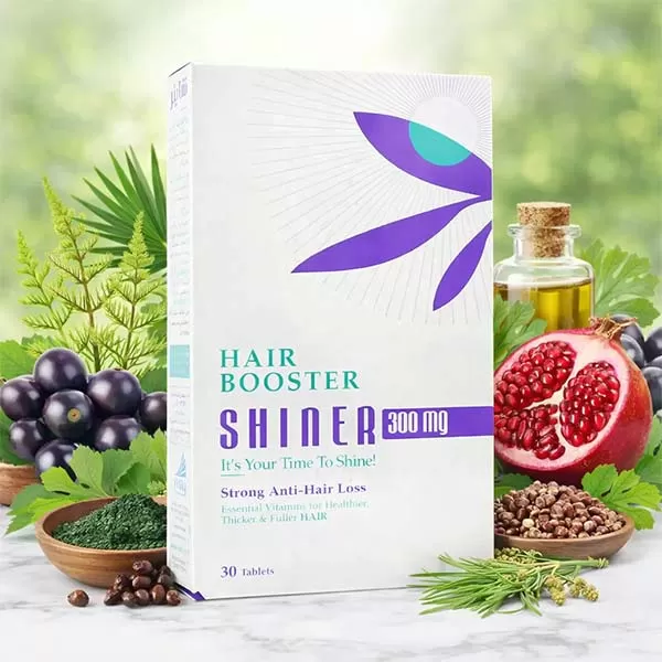 قرص شاینر هیر بوستر و ترکیبات گیاهی